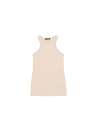 Top débardeur imprimé balmain paris - Beige