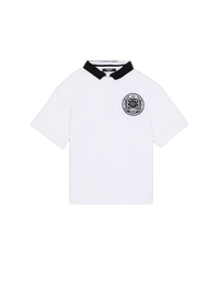 Polo imprimé écusson - Blanc & Noir