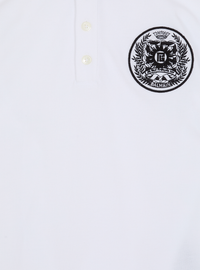 Polo imprimé écusson - Blanc & Noir