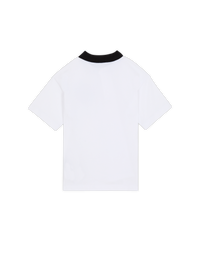 Polo imprimé écusson - Blanc & Noir