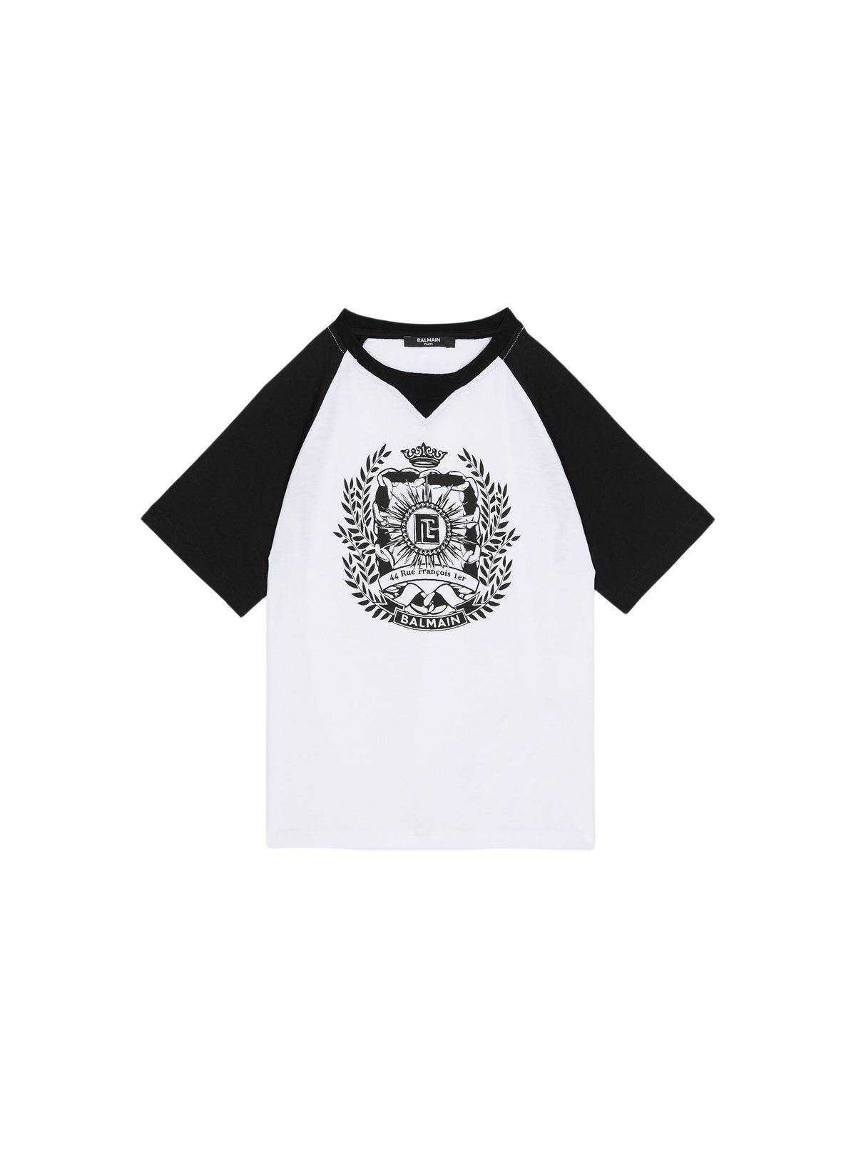 T-shirt imprimé écusson - Blanc & Noir