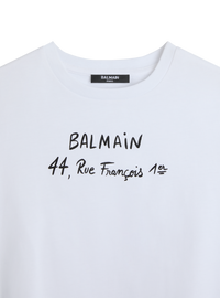 T-shirt imprimé balmain paris - Blanc & Noir
