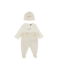 Ensemble bébé 2 pièces imprimé léopard - Beige