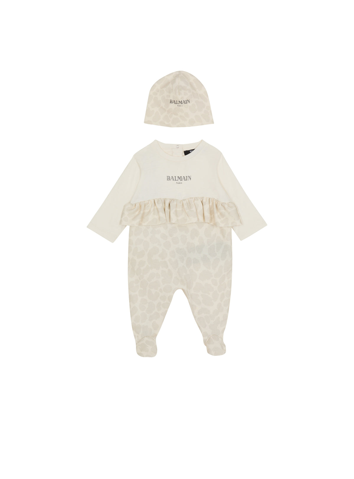Ensemble bébé 2 pièces imprimé léopard - Beige