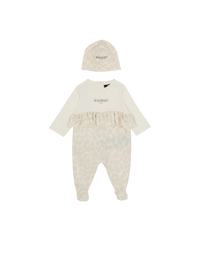 Ensemble bébé 2 pièces imprimé léopard - Beige