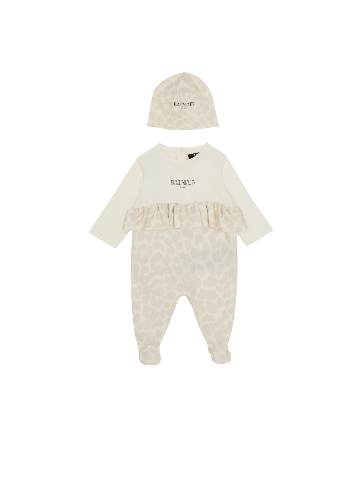 Ensemble bébé 2 pièces imprimé léopard - Beige