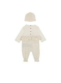 Ensemble bébé 2 pièces imprimé léopard - Beige