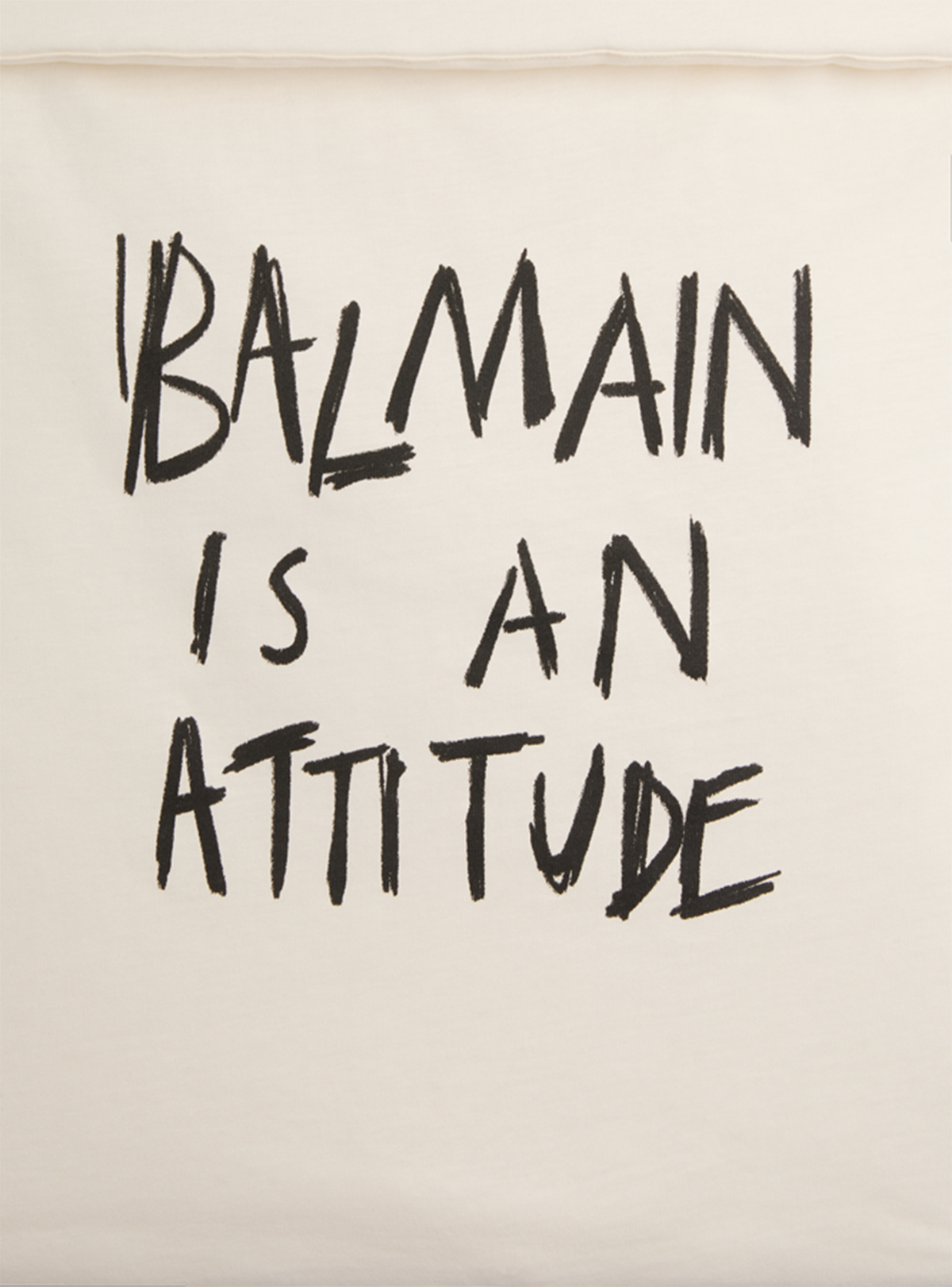 Couverture molletonnée balmain attitude - Ivoire & Noir