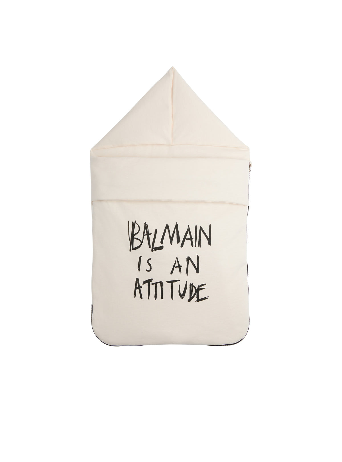 Couverture molletonnée balmain attitude - Ivoire & Noir