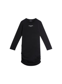 Robe en jersey froncé - Noir & Blanc