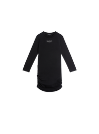 Robe en jersey froncé - Noir & Blanc