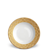 Assiette creuse Byzanteum en porcelaine - Blanc & Or