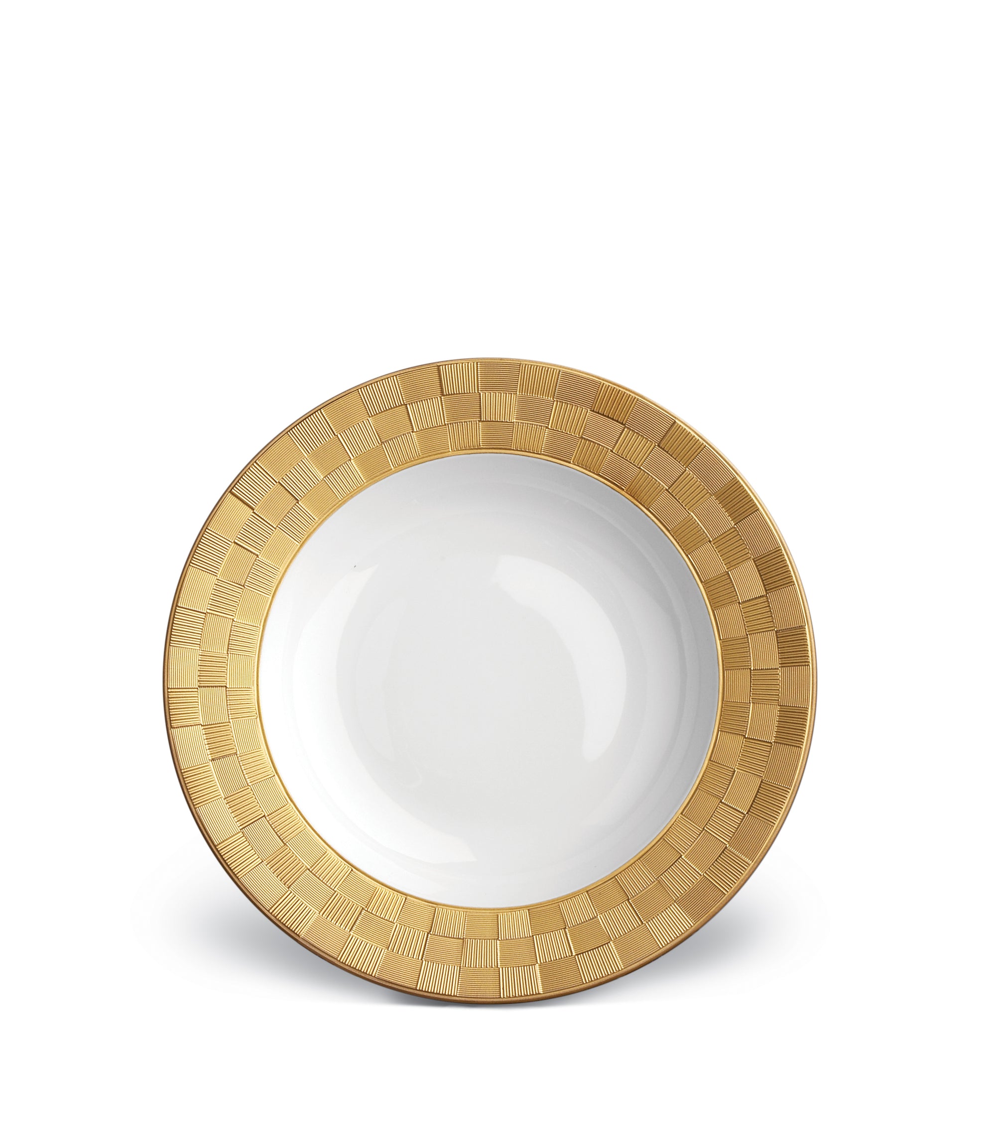 Assiette creuse Byzanteum en porcelaine - Blanc & Or