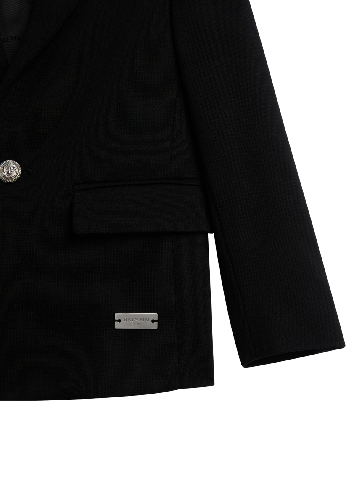Veste 1 bouton en jersey - Noir & Argent