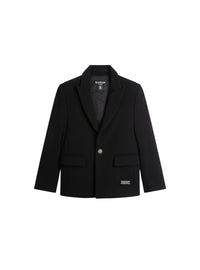 Veste 1 bouton en jersey - Noir & Argent