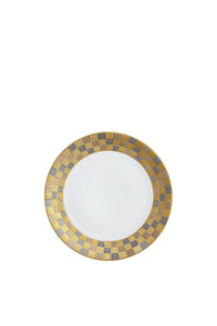 Assiette à pain & beurre Byzanteum en porcelaine - Blanc, Or & Platine