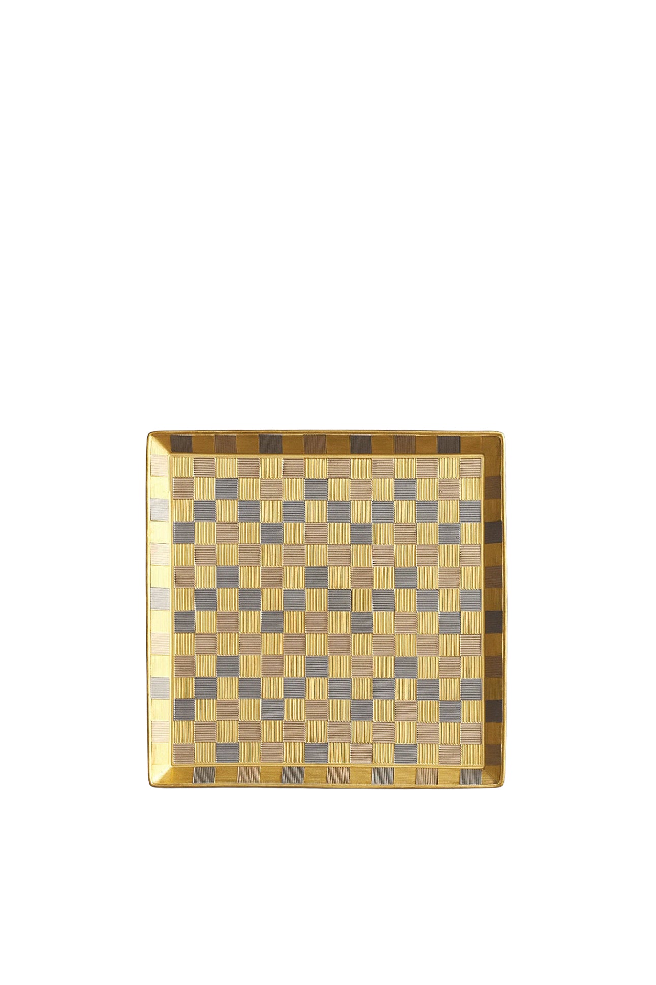 Byzanteum gold and porcelain tricolour pocket tray - White, Gold & Rose Gold