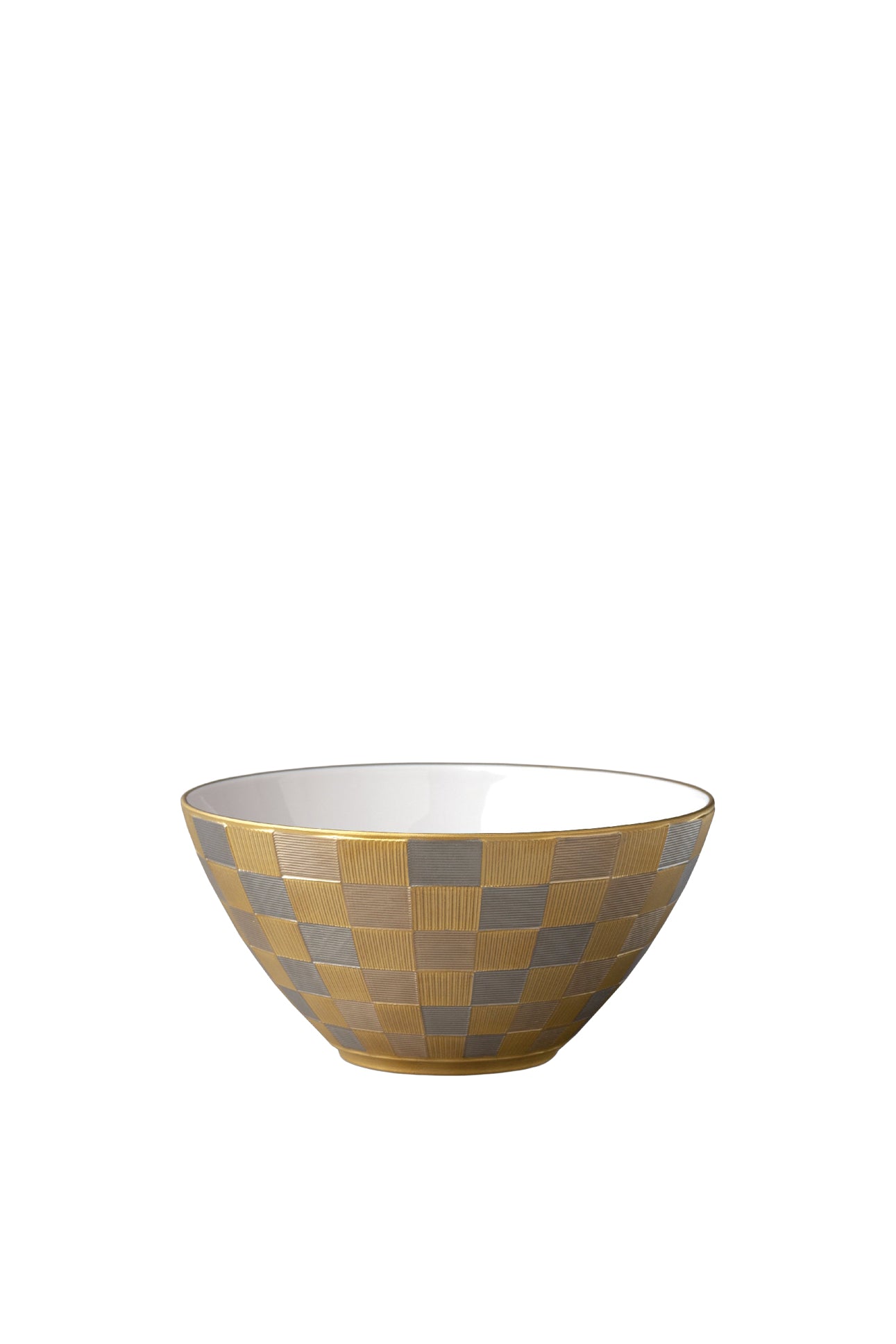Byzanteum tricolour bowl in gold and porcelain - White, Gold & Rose Gold