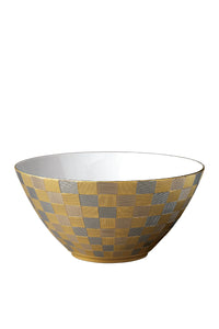 Byzanteum salad bowl in gold and porcelain - White, Gold & Rose Gold