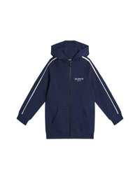Hoodie imprimé balmain paris - Bleu & Ivoire