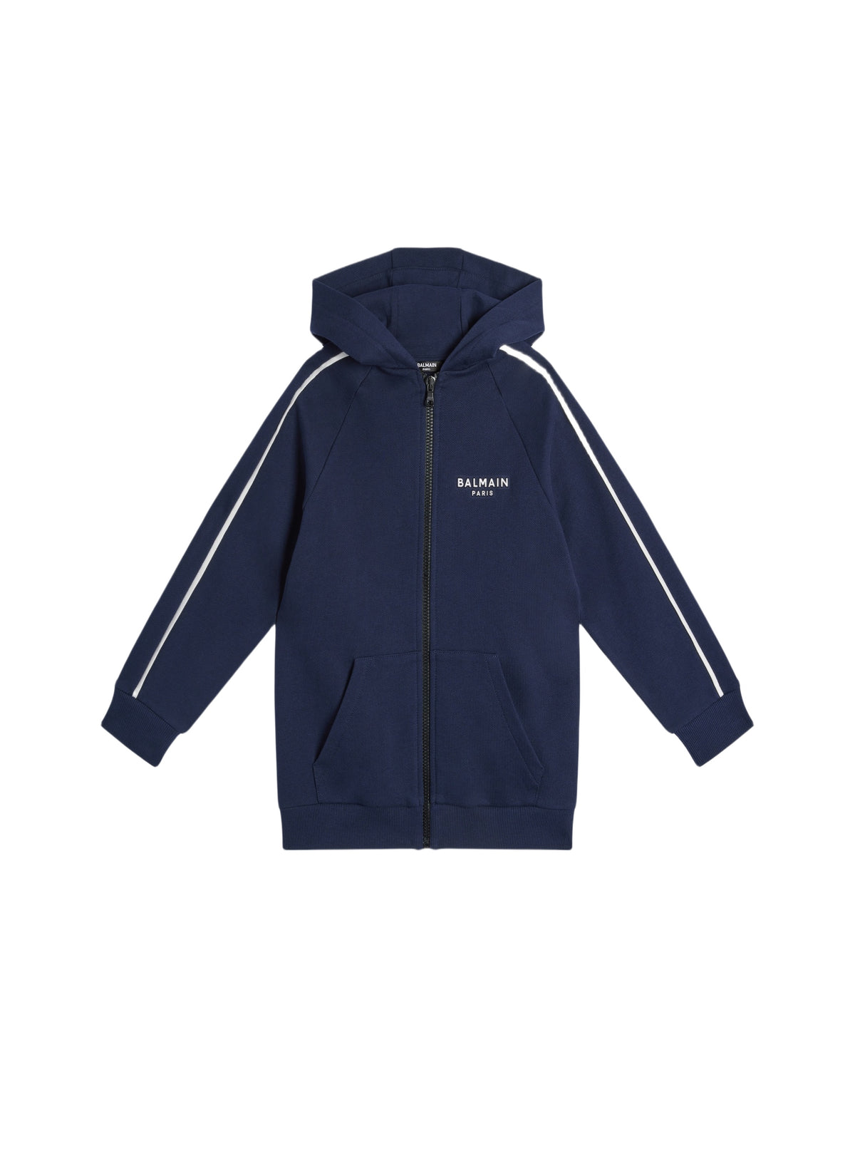 Hoodie imprimé balmain paris - Bleu & Ivoire