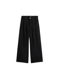 Pantalon à plis en jersey - Noir & Argent