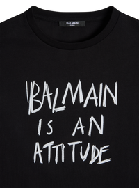 T-shirt imprimé balmain attitude - Noir & Blanc