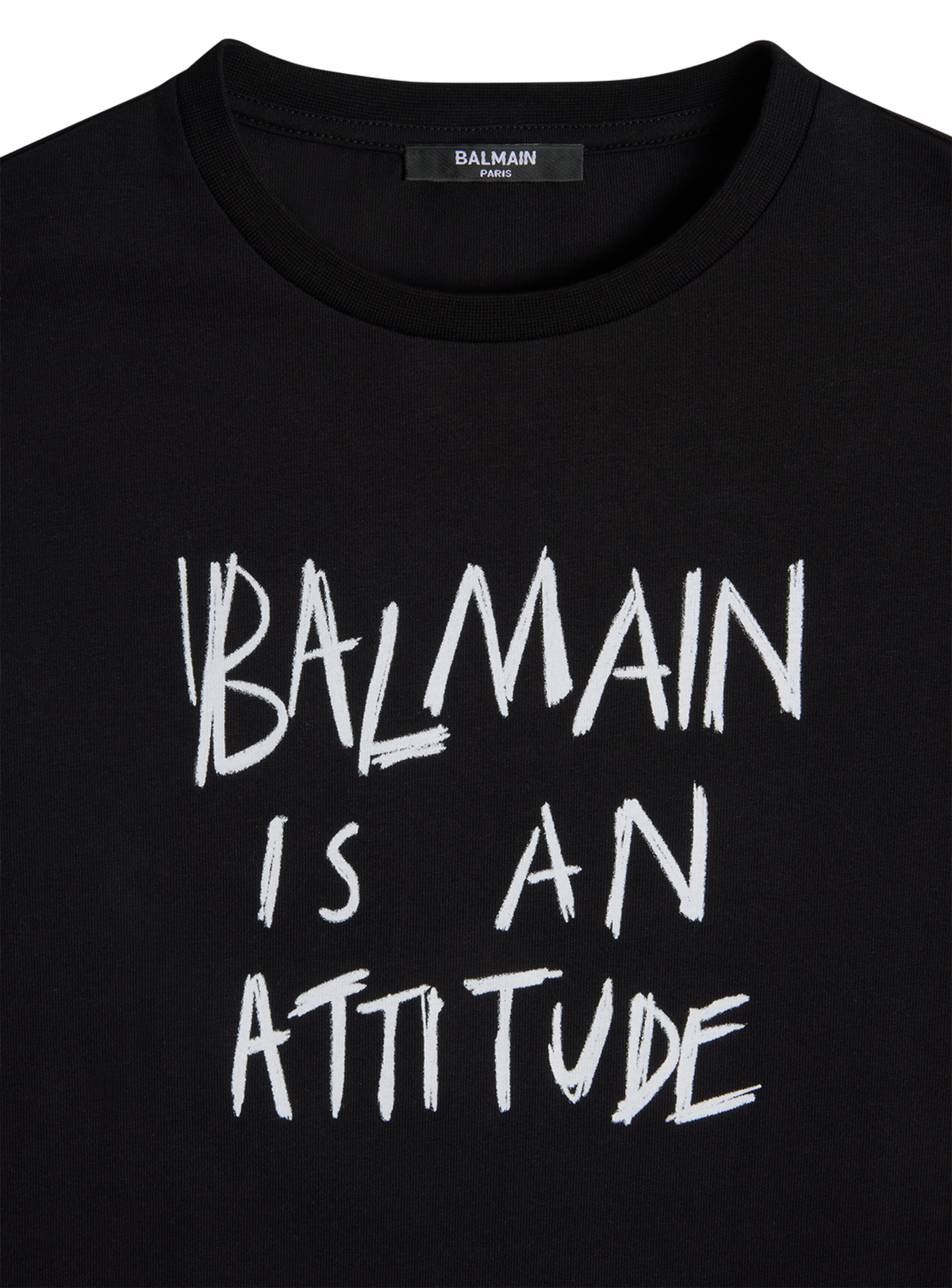 T-shirt imprimé balmain attitude - Noir & Blanc