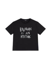T-shirt imprimé balmain attitude - Noir & Blanc