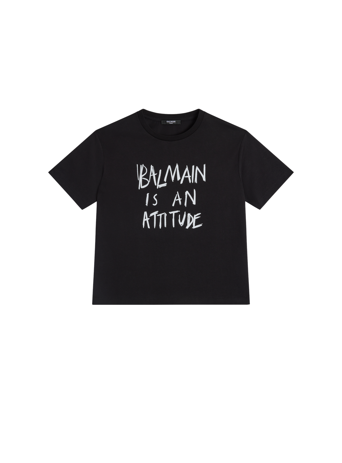 T-shirt imprimé balmain attitude - Noir & Blanc