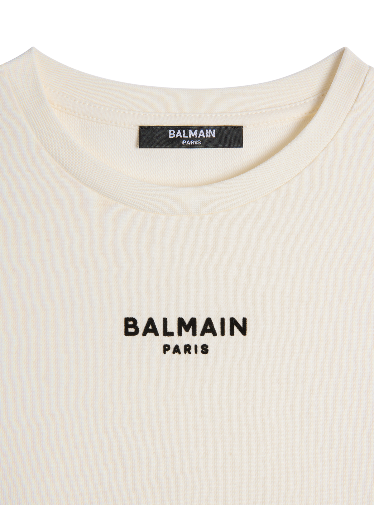 T-shirt floqué balmain paris - Ivoire & Noir
