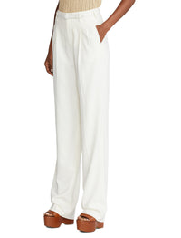 Pantalon Acklie en gabardine de laine - Lux Cream