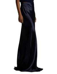 Jupe Masina en charmeuse - Lux Navy