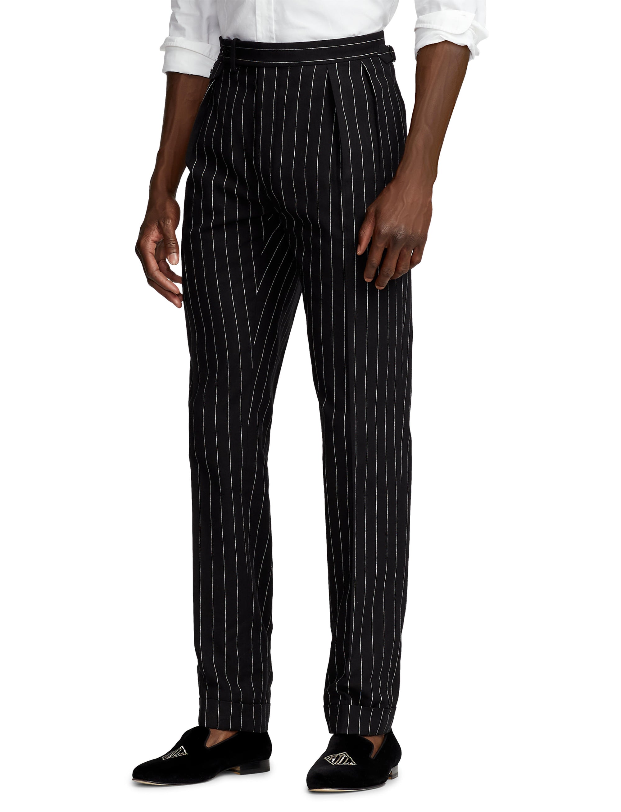 Pantalon Gregory rayé - Black & White