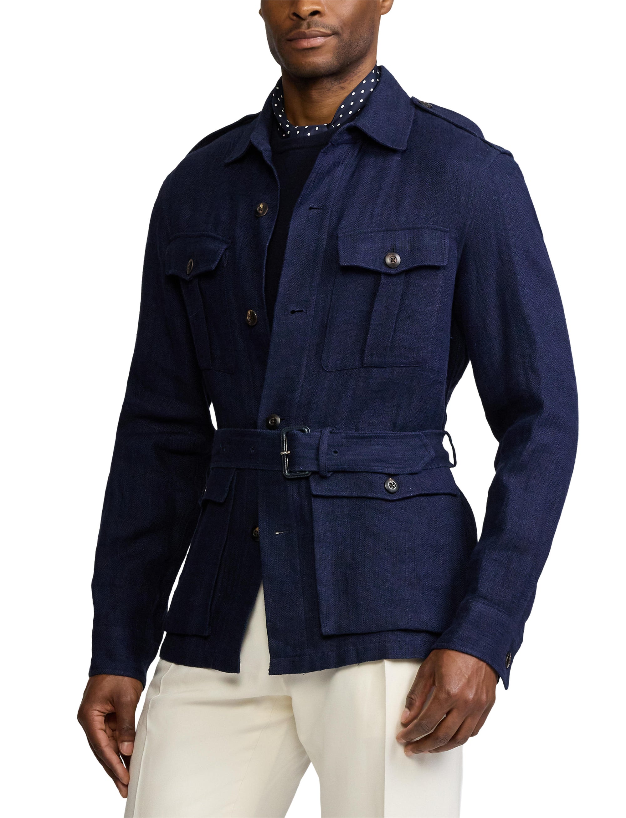 Linen jacket - Navy