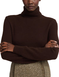 Pull à col roulé en cachemire - Brown