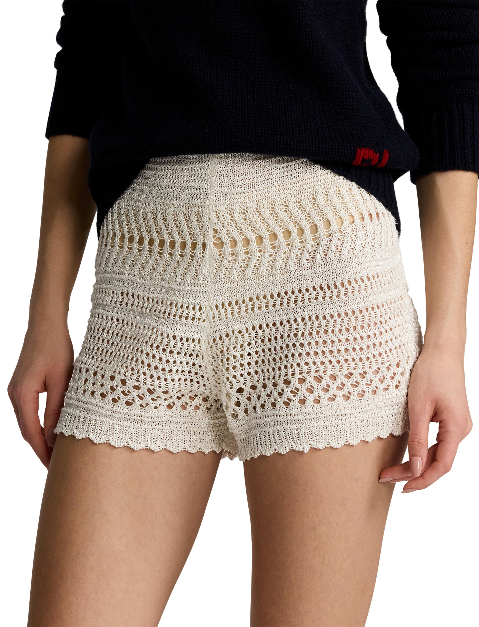 Short en pointelle - Cream