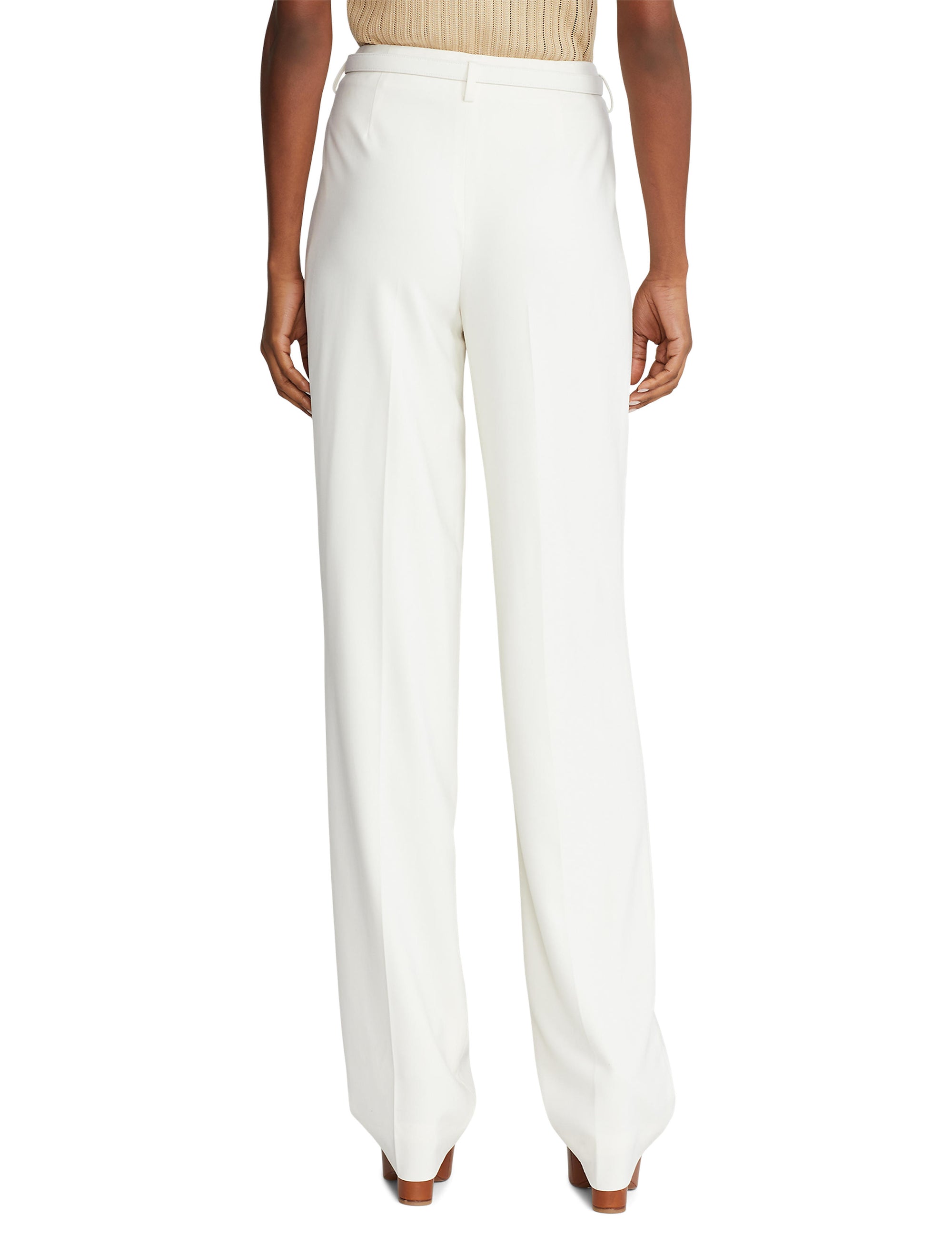Pantalon Acklie en gabardine de laine - Lux Cream