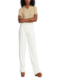 Pantalon Acklie en gabardine de laine - Lux Cream