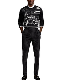 Pantalon Gregory rayé - Black & White