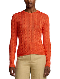 2pcs / NEW // BRIGHT ORANGE PULLOVER LONG SLEEVE LS CN CABLE