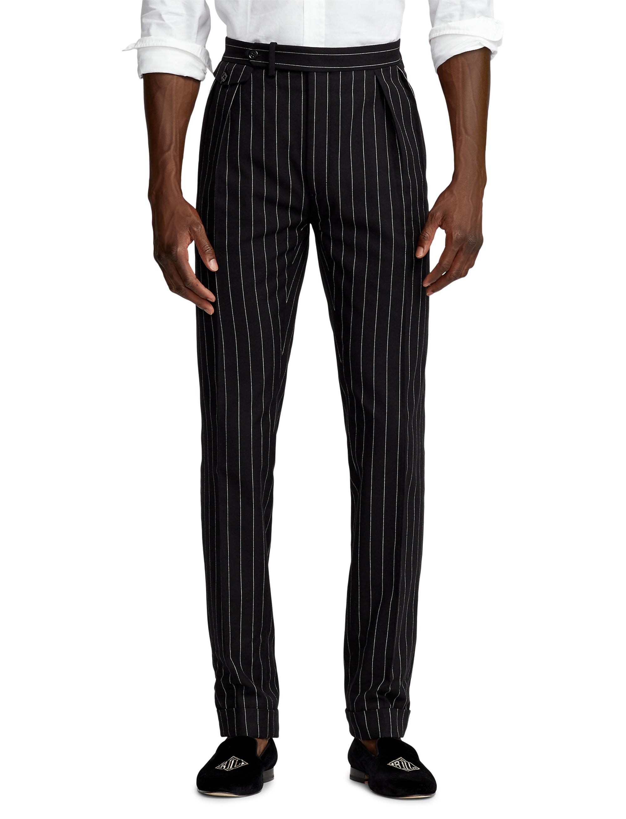 Pantalon Gregory rayé - Black & White