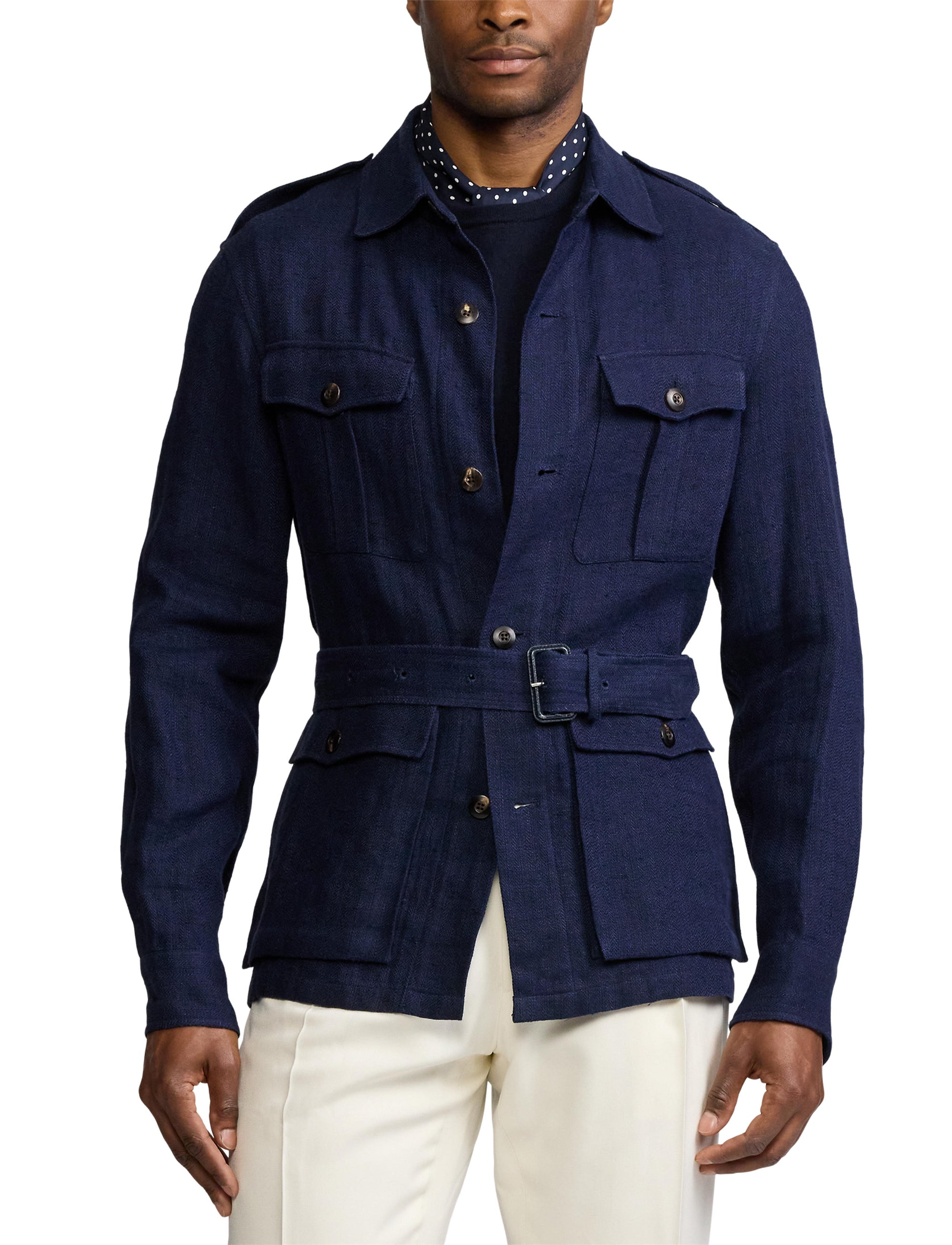 Linen jacket - Navy