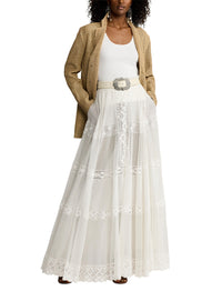 Ceinture à boucle en cuir gauffré - Lux Cream