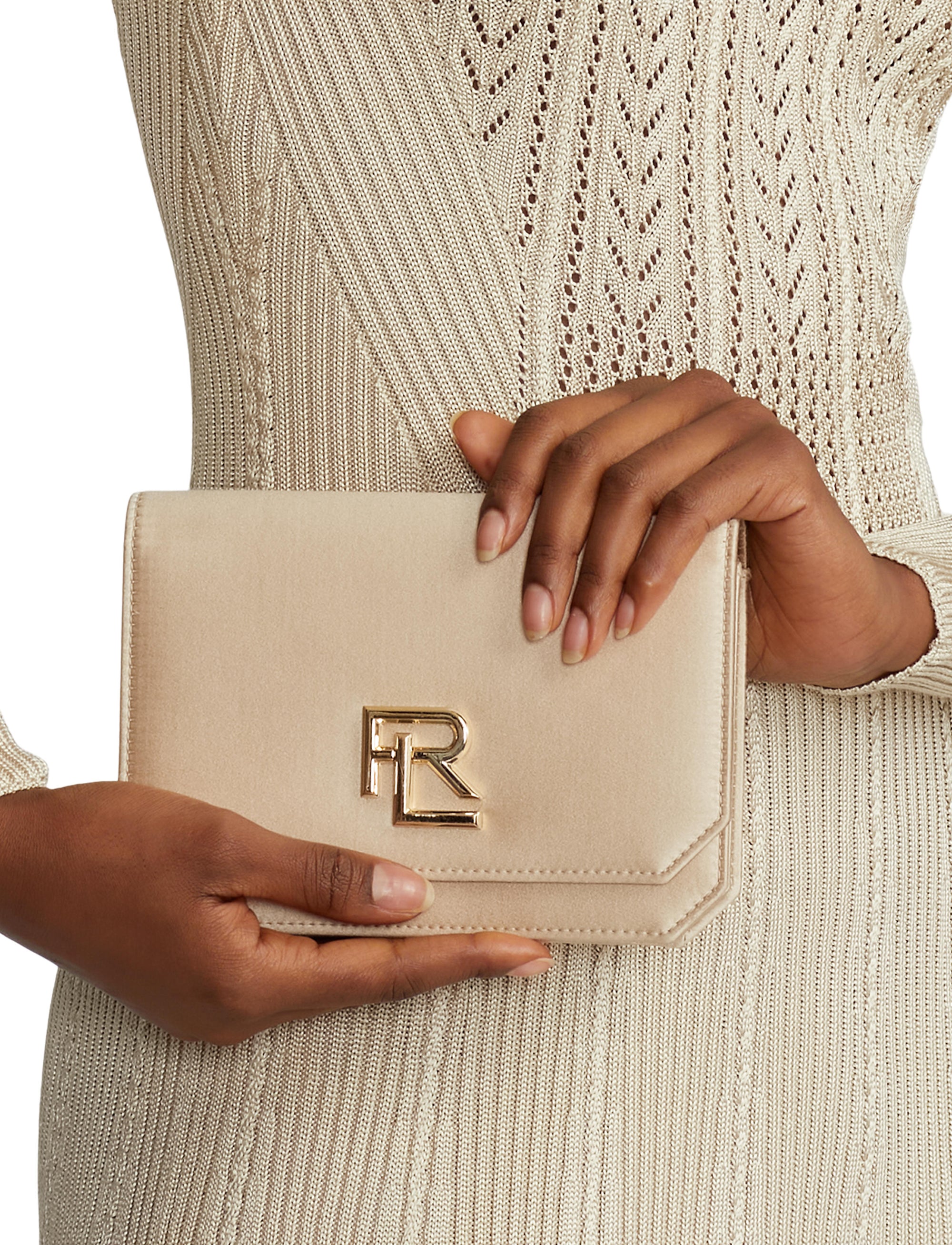 Mini-sac à chaîne RL 888 en soie mélangée - Fawn