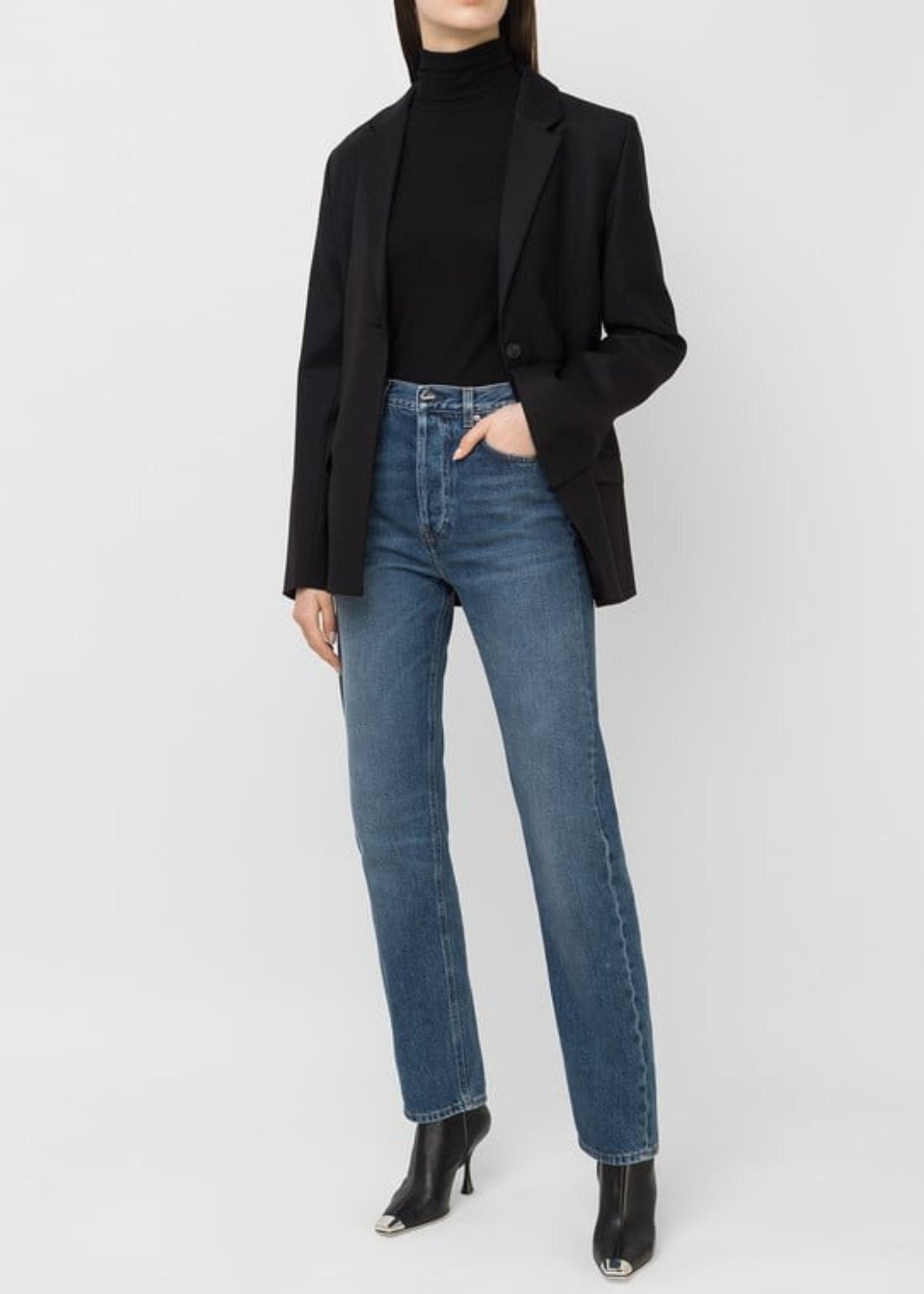 Pantalon ample en denim - Washed Blue