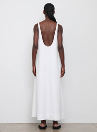 Backless Dress - White