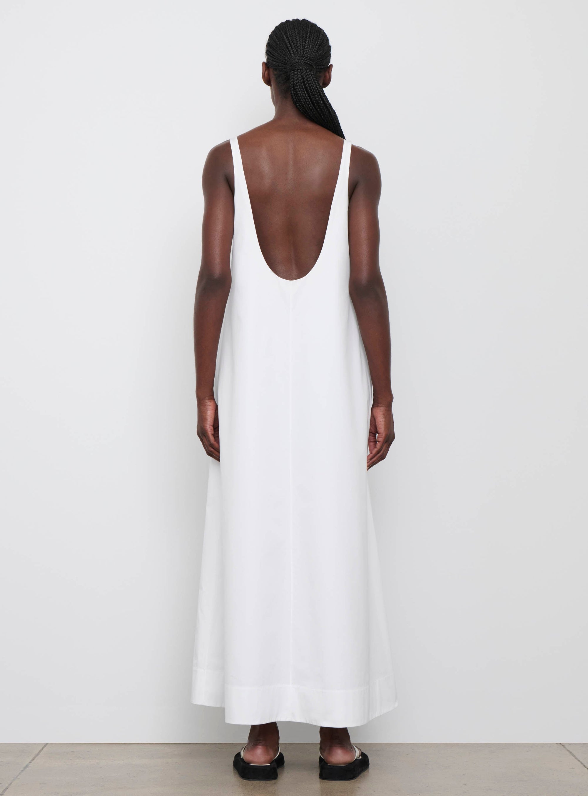 Backless Dress - White
