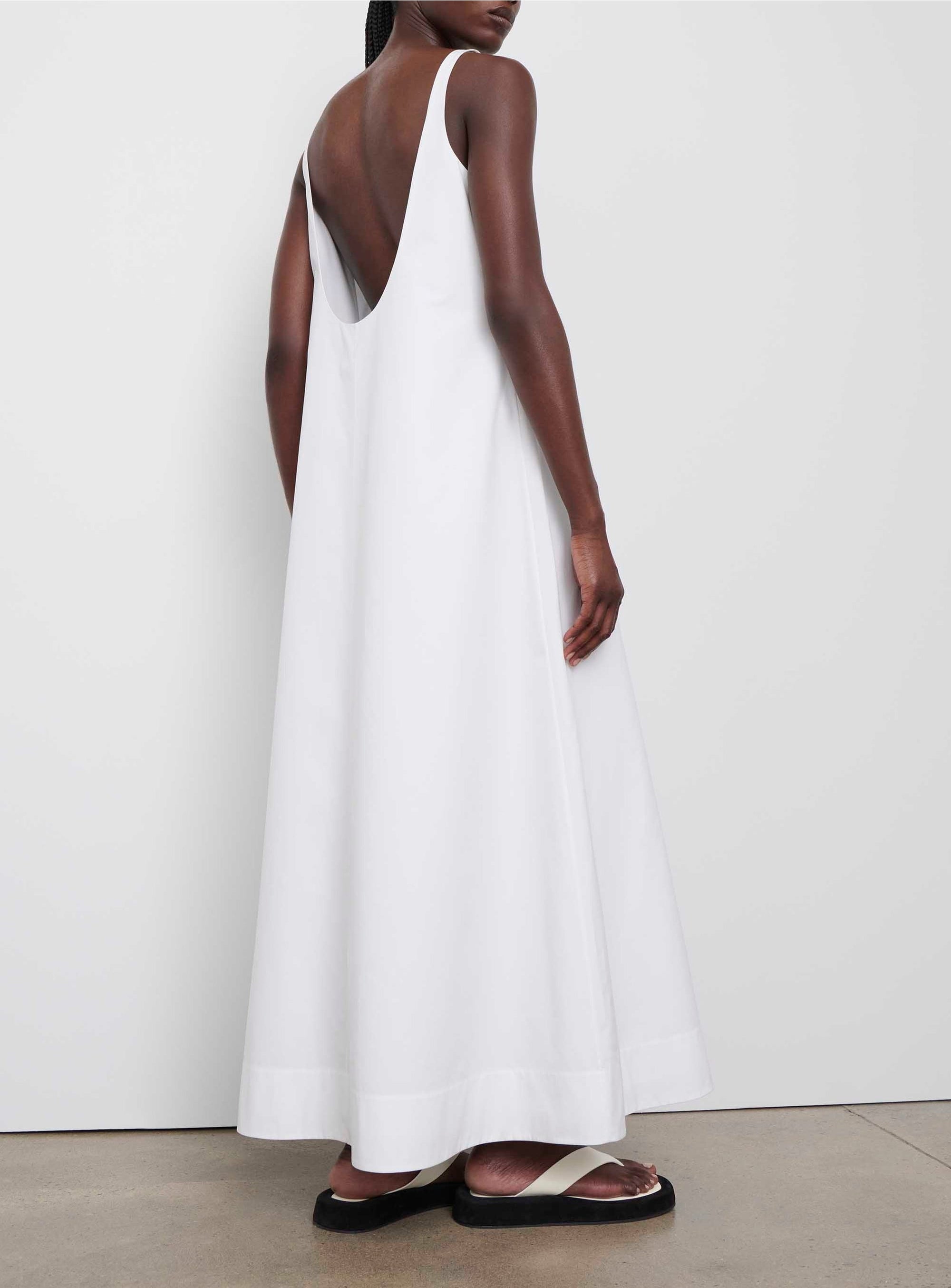Backless Dress - White