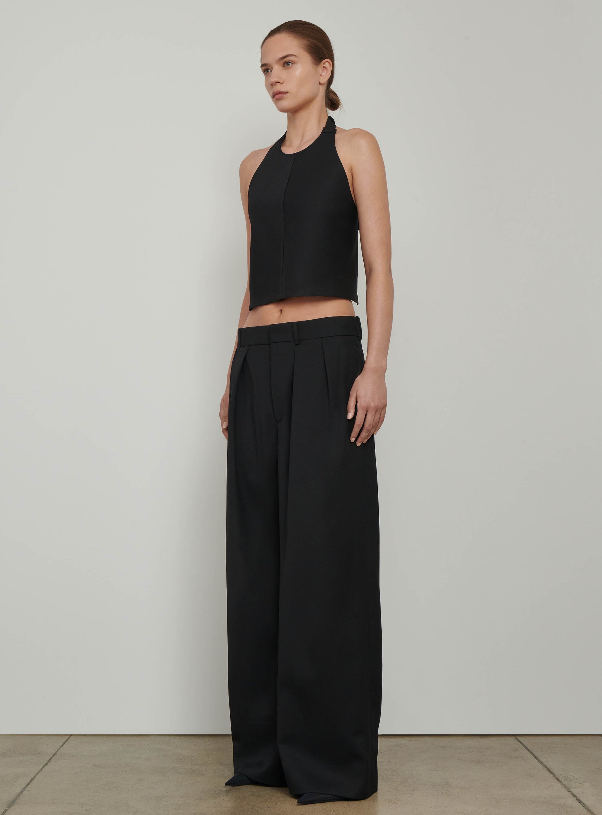 Backless Halter Top - Black